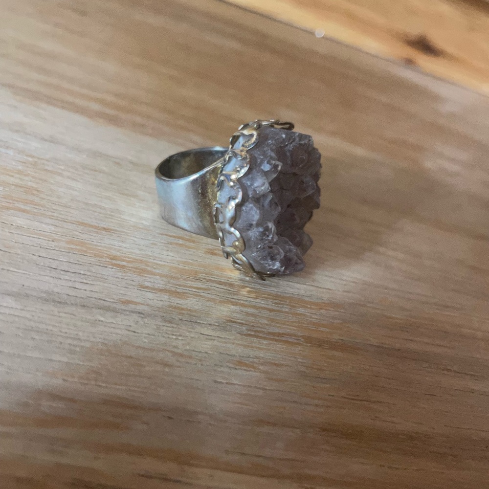 Large pale amethyst ring